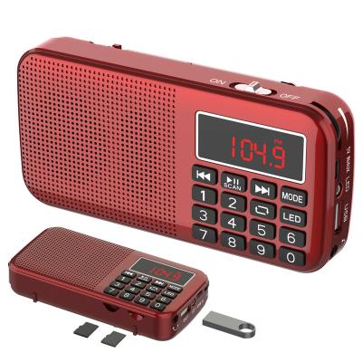 China LCJ L-558AM 18650 Battery MP3 Player AM FM PORTABLE Multifunctional Rechargeable Radio with USB and SD Card Slot for sale