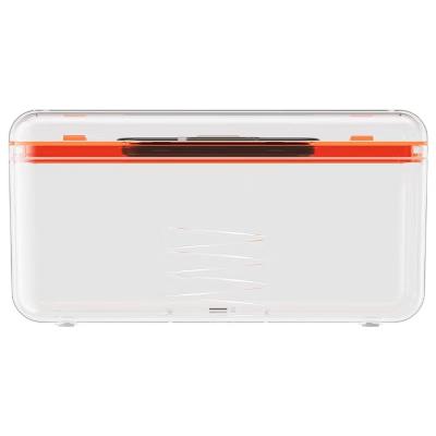 China Small Desktop Large Capacity Clear Clear Square Maskholder Plastic Case Packing Facemask Storage Face Case for sale