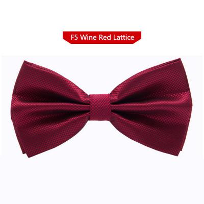 China Wholesale Silk Men's Polyester Solid Color Dot High Quality Men's Bow Tie for sale