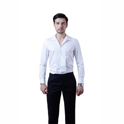 China Hot-selling white twill turn-down collar single breasted anti-pilling shirts for men for sale