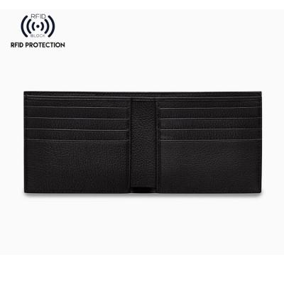 China Genuine Leather Men's Purse Wholesale Genuine Leather Men's Wallets Full Grain RFID Leather Classic Men's Handmade Business Slim Money for sale