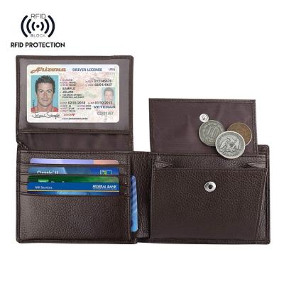 China Black Color Anti Theft Full RFID Blocking Travel Wallet For Men Genuine Leather China Designer Wholesale Purses Bifold for sale