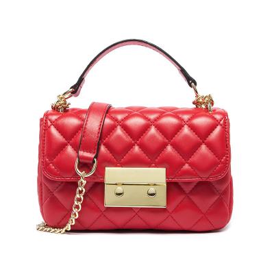 China Fashion Luxury Design Cross Body Bags 2022 New Launch PU Shoulder Bag Lining Fancy Dubai Luxury Quilted Handbags for sale