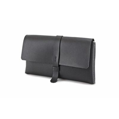 China GENUINE LEATHER Hand-stitched durable leather large leather phone purse minimalist style full grain chrome tanned high quality cowhide clutch bag for sale