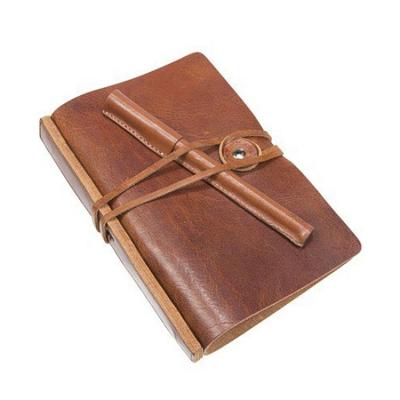 China With Metal Binder Covers For Writing Primary Leather Diary Notebooks Wholesale Blank Paper Vintage Refillable Leather Journal for sale