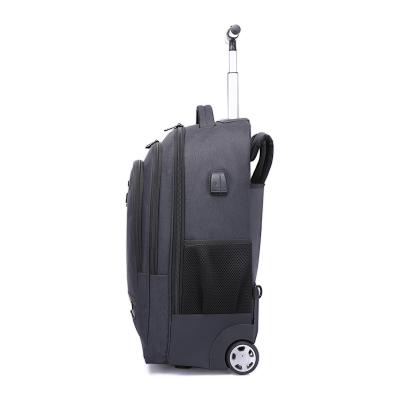 China OEM anti theft anti theft rolled trolley laptop backpack with usb bagpack trolley backpack custom for sale