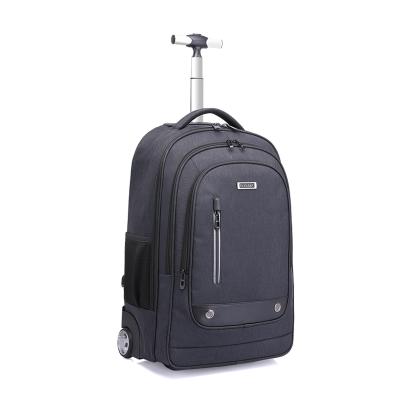 China Anti Theft Custom Design Trolley Backpack With Wheel Travel Bags Luggage Trolley Bag for sale