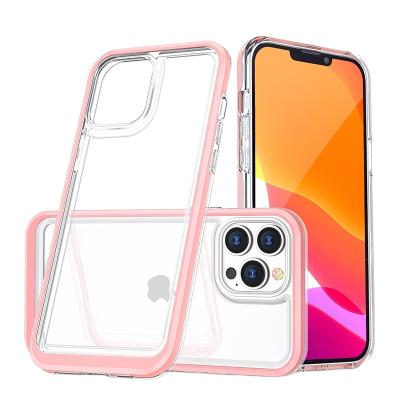 China Hot Selling Anti-fall Transparent Shockproof PC TPU Acrylic Hybrid Cell Phone Cases Covers For iPhone 12 13 Pro Max for sale