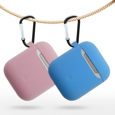 China Stylish Anti-fall Shockproof Simple Pure Silicon Separated Protective Cover Case For For Apple Pods 1&2 Case for sale