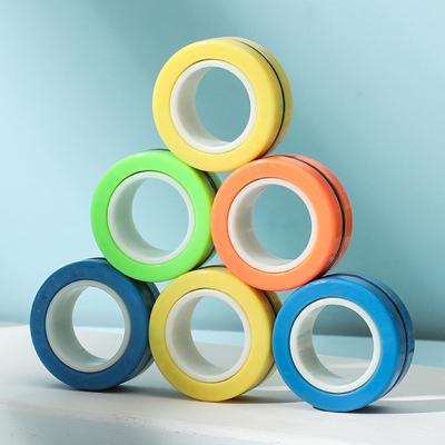 China Magnetic Release Pressure Anti-stress Rings Wiggle Toys Magic Ring Tools Set For Kids Trigger Finger Spinner Toys for sale