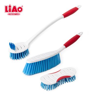 China LIAO Multi-Purpose Plastic Durable Dish Clothes And Bed Sweeping Brush For Household Cleaning for sale