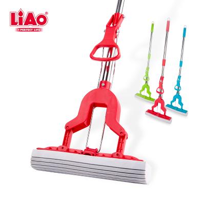 China A130096 LIAO Magic Easy Squeeze Sustainable PVA Sponge Self Cleaning Mop for sale