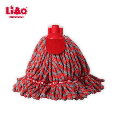 China LiAo Red Gray Mix Loop End Of Microfiber Twine String Viable Wet Main Deck Refill Standard Replacement With Chafing Pad for sale