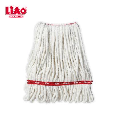 China LiAo 350g Sustainable Cotton Mop Washable Absorbent Easy Refill for sale