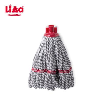 China Standard Replacement LiAo Gray White Mix Ring End Cotton Blend String Yarn Viable Wet Head Rig Refill for sale