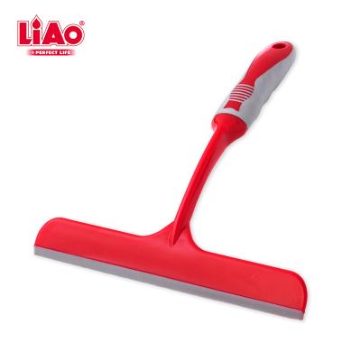 China LiAo 22cm Wiper Glass Scraper Shower Handheld Plastic Squeegee Scrubber for Car Bathroom Kitchen for sale