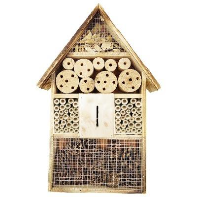 China Sustainable Plant Wholesale Outdoor Natural Wooden Insect Hotel Bird Bee Hive for sale