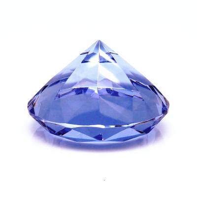 China Europe Wedding Gifts Crystal Glass Diamond Shaped Colorful Paperweight for sale