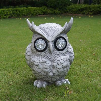 China Europe Exclusive Solar Magnesia Light Decoration Owl Outdoor Garden for sale