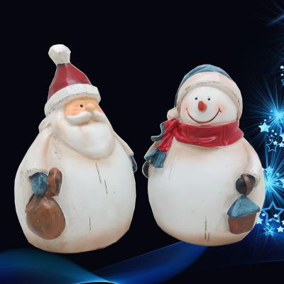 China America hot sale personalized handmade polyresin ware christmas gifts polyresin snowman for home decoration for sale