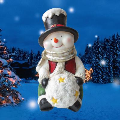 China America Gifts Polyresin Snowman Figurine Wholesale Christmas For Home Decoration for sale