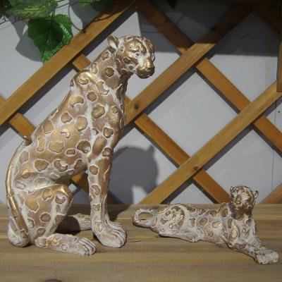 China Europe Magnesia Exclusive Trendy Golden Jaguar Rustic Home Decor for sale