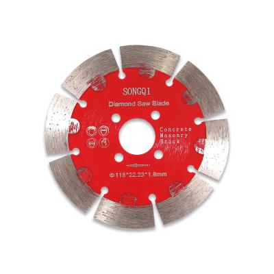 China Goods. Longer Hot Pressed SONGQI 105/115/125mm turbo diamond cutting disc turbo super thin diamond saw blade for masonry and concrete for sale