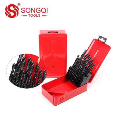 China Drilling Holes 19 PCS HSS Twist Drill Bit PCS / 25 Set 1-10mm / 1-13mm For Wood for sale