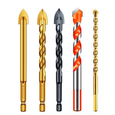 China SONGQI Tile CTT Glass Tile Drill Bit Customized 5-12mm Cross Head Multifunctional Drill Bit For Glass Ceramic Tile Drilling for sale