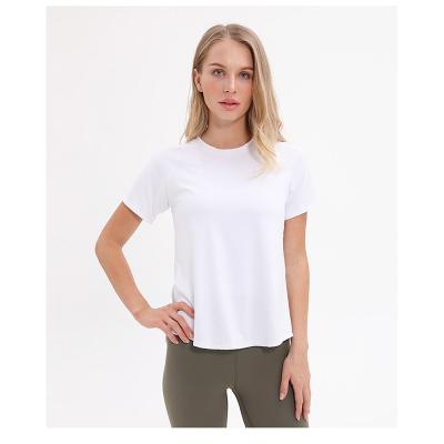 China Gauze Splicing Breathable Fitness And Leisure Yoga Quick Dry T-shirt And Customization Breathable Style New for sale