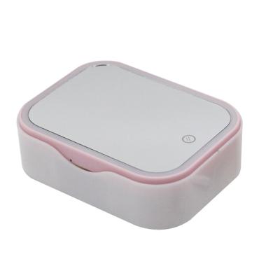 China LED Lighted Makeup Mirror Box LED Lighted Makeup Mirror Storage Box for Cosmetics and Jewelry with USB for sale