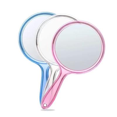 China Simple Magnifying Makeup Handheld Transparent Mirror Around 1X2X Cosmetic Mirror Magnification Easy To Carry For Beauty Center Household Gold for sale