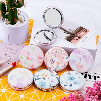 China Hot Sale Good Quality Model Magnifying Logo Mini Pocket Cosmetic Mirror Double Side Printed for sale