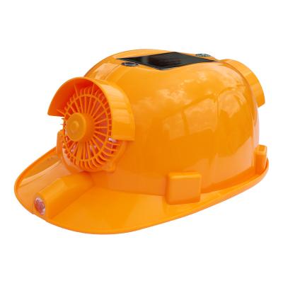 China Construction Site Fan Safety Helmet With Double Fan Safety Solar Rechargeable Helmet Summer Lightweight Male Factory for sale