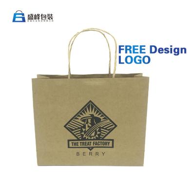 China 10% OFF! Custom Logo Brown Kraft Paper With Handle Bags Wholesale boutique shopping bags for sale