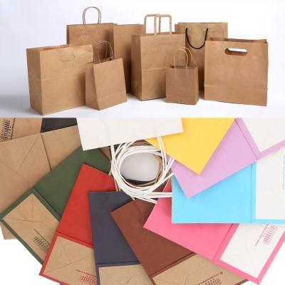 China Wholesale Custom Printed Brand Logo Design Promotion Tas Kertas Papiertragetasche Colorful Craft Paper Bag with Handle for sale