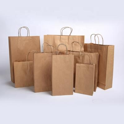 China Promotional Personalized Custom Bolsas Personalizadas De Papel Kraft Paper Packaging Tote Gift Bag for Food for sale