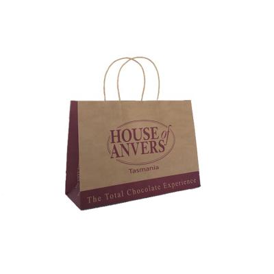 China Manufacturer Promotions Customized Natural Kraft Paper Bags Twisted Handles Bolsas De Papel Personalizadas for sale