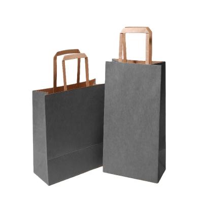 China Chinese manufacturers custom print cheap shopping carry packaging recycled brown kraft paper bags for sale