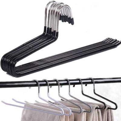 China Sustainable Strong And Durable Loose Pants Pants Rustproof Chrome Metal Hangers for sale