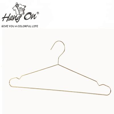 China Durable high quality 3mm thickness gold metal mini hanger for clothes for sale