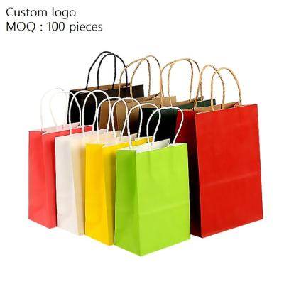 China Take-out paper bags custom logo pattern take-out packaging bag advertising gift paper bag packing support for sale