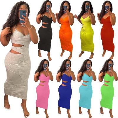 China 2021 Plus Size Soft Casual Sleeveless Dress Women Midi Bodycon Breathable Summer Sexy Sundresses for sale