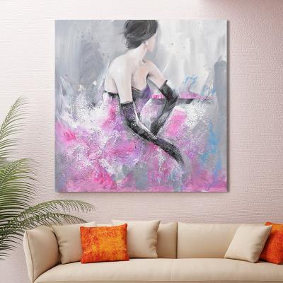 China Modern Hand Painted Modern Oil Painting Print Picture Wall Art In Stock 80X80X2.5cm for sale