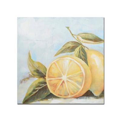 China Fruit Modern Lemon Decoration Handmade Wall Painting On Canvas Wall Art Print Picture for sale