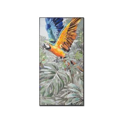 China Modern Wall Art Birds Artwork Painting Canvas Pictures With Floating Frame For Living Room for sale