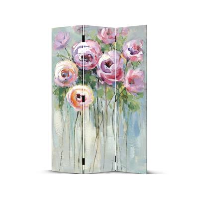 China Reproduction Photo Printing Picture Artwork Folding Wood Screen For Home Decor for sale