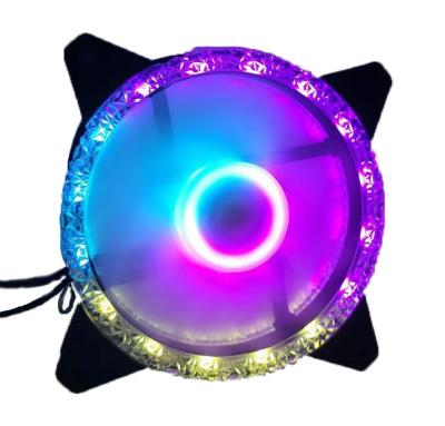 China Cooler Computer Case PC Fan RGB Diamond Led 120MM CPU 12V PC Case Fan For Computer for sale