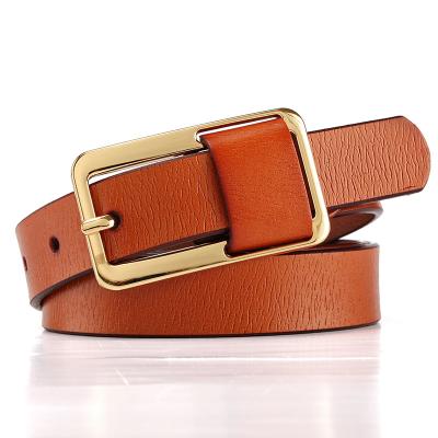 China Classic ready to ship women genuine leather belts for jeans, leather belts for lady for sale