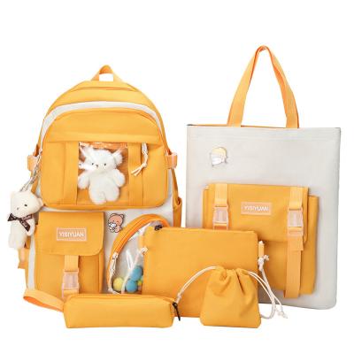 China 2023 reffed school anti-theft girls for boys girls kids backpack 4 in 1 wholesale waterproof INS style backpack set for sale